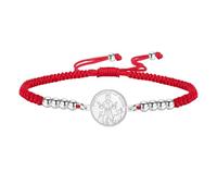 TEAMER Pulsera de San Francisco de Asís Colgante del santo patrón de los animales y la naturaleza Medalla de protección de mascotas de Francisco Joyería católica para mujeres y hombres (Plata)