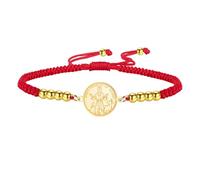 TEAMER Pulsera de San Francisco de Asís Colgante del santo patrón de los animales y la naturaleza Medalla de protección de mascotas de Francisco Joyería católica para mujeres y hombres (Oro)