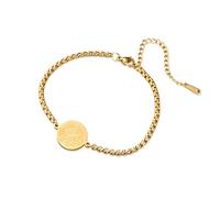 TEAMER Pulsera de San Francisco de Asís Colgante del santo patrón de los gatos, los perros y la naturaleza Medalla amuleto para mascotas de San Francisco Joyería católica (Oro)