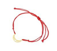 TEAMER Pulsera delicada con fases lunares Pulsera de acero inoxidable con luna creciente y cadena de cuerda encerada Moda Astrología celestial Joyería lunar para mujer (Oro)