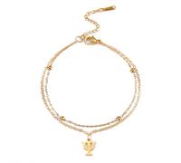 TEAMER Pulsera Símbolo de Psicología Pulsera Psi Doble Capa Acero Inoxidable Colgante Letra Griega Psicología Joyería Para Mujeres Hombres (Oro)