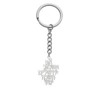 TEAMER Remember Jerusalem Llavero de oración bíblica con versículo hebreo colgante de Judaica Mesiánico, accesorios para mujeres y hombres, plateado, 19*27mm