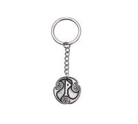 TEAMER vikingo nórdico acero inoxidable 24 amuletos llavero amuleto colgante llavero suerte y símbolos de bendición joyas masculinas femeninas (Estilo 8)