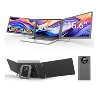 Teamgee 15.6" Monitor Portátil con Banco de energia de 10000mAh, 1080P FHD Extensor de Pantalla para Portátil, Pantalla Portatil Extensible for 13"-17" Laptops de Mac, Wins, Android