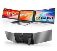 Teamgee 15,6" Monitor Portátil FHD, UltraDelgado Extensor de Pantalla para Portátil, Plug & Play Triple Display para Viaje, Trabajo y Juegos, Compatible con Mac Windows Android Dex
