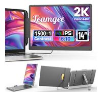 Teamgee 2K Monitor Portátil, 14" QHD IPS Extensor de Pantalla para Portátil, Dual Screen Monitor for 13."-17" Laptops, Plug and Play de 13"-17" (Mac, Wins, Android, Dex)