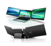 Teamgee Monitor Portátil 14”, Extensor de Pantalla FHD IPS para Laptop con Soporte Plegable de 90°/Altavoces Duales, Extensor Pantalla Portatil para 13"-18" para Mac, Wins, Android, Dex