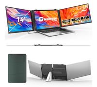 Teamgee Monitor Portátil 14“, ultradelgado y Ligero de 0,9 kg con Soporte Ajustable, FHD 1080P para portátiles de 13,3-17,3, Wins/Mac/Dex/Chrome, para Viajes/Juegos/Trabajo