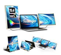Teamgee Monitor Portátil 15.6” 120% sRGB FHD 1080P Extensor Pantalla Portati para Todos Tamaños de Laptops con USB HDMI Plug-Play para Mac, Windows, Chrome, Android