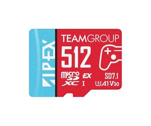 TEAMGROUP Apex - Tarjeta microSD Express de 512 GB, Tarjeta de Memoria microSDXC U3 A1 V30 R/W hasta 800/700 MB/s, Compatible con Nintendo Switch2, Compatible con UHS-I, con Adaptador