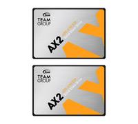 TEAMGROUP AX2 512GB 2 Pack 3D NAND TLC 2.5 Inch SATA III Internal Solid State Drive SSD (Read Speed 530 MB/s) Compatible with Laptop & PC De