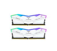 TEAMGROUP T-Force Delta RGB DDR5 Ram 32 GB (2 x 16 GB) 6400 MHz PC5-51200 CL32 Módulo de memoria RAM para chipset 600 serie 700 XMP 3.0 Ready White FF4D532G6400HC32ADC01