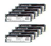 TEAMGROUP MP33 256GB Paquete de 10 unidades de caché SLC 3D NAND TLC NVMe 1.3 PCIe Gen3x4 M.2 2280 Unidad interna de estado sólido SSD velocidad de lectura/escritura de hasta 1600/1000 MB/s compatible
