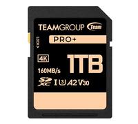 TEAMGROUP PRO - Tarjeta de memoria SDXC UHS-I U3 A2 V30 4K UHD de 1 TB de velocidad de lectura/escritura de hasta 160/120MB/s para vloggers profesionales, cineastas, fotógrafos y curadores de