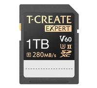 TEAMGROUP T-Create Expert - Tarjeta SD UHS-II SDXC U3 V60 de 1 TB, velocidad de lectura de hasta 280 MB/s, grabación 8K 4K compatible con cámara digital Canon Sony Nikon Panasonic Olympus