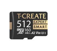 TEAMGROUP T-Create S.M.A.R.T Monitored A2 512GB Micro SDXC U3 V30 4K R/W Velocidad hasta 160/150 MB/s Tarjeta de memoria flash de alta velocidad para creadores, compatible con GoPro, Insta360