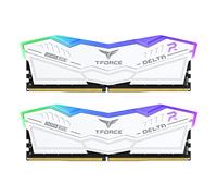 TEAMGROUP T-Force Delta RGB DDR5 Ram 32 GB (2 x 16 GB) 6400 MHz PC5-51200 CL32 Módulo de memoria RAM para chipset 600 serie 700 XMP 3.0 Ready White FF4D532G6400HC32ADC01