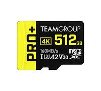 TEAMGROUP Tarjeta A2 Pro Plus 512GB Micro SDXC UHS-I U3 A2 V30, Lectura/Escritura de hasta 160/110 MB/s para Nintendo Switch, Steam Deck, tabletas, Smartphones con Adaptador TPPMSDX512GIA2V3003