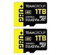 TEAMGROUP Tarjeta A2 Pro Plus de 1 TB x 2 unidades Micro SDXC UHS-I U3 A2 V30, R/W hasta 160/110 MB/s para Nintendo Switch, Steam Deck, dispositivos de juego, tabletas, teléfonos inteligentes con