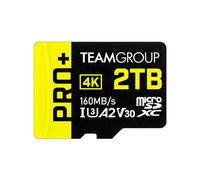 TEAMGROUP Tarjeta A2 Pro Plus de 2 TB Micro SDXC UHS-I U3 A2 V30, R/W hasta 160/110 MB/s para Nintendo-Switch, Steam Deck, dispositivos de juegos, tabletas, smartphones, disparo 4K, con adaptador