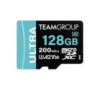 TEAMGROUP Tarjeta A2 Ultra 128GB Micro SDXC UHS-I U3 A2 V30, R/W hasta 200/80 MB/s con adaptador TULMSDX128GIA2V3022503
