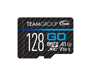 TEAMGROUP Tarjeta de memoria micro SD de 128 GB para GoPro y cámaras de acción, MicroSDXC UHS-I U3 de alta velocidad con adaptador para exteriores, deportes, disparo 4K TGUSDX128GU303