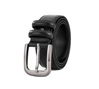 TEAMMAO Cinturones Hombre Cuero Tallas Grandes 110CM-200CM Cinturon Traje Hombre Vestir Negocios 3,8CM Cinturón Con Caja de Regalo.(Negro,Cintura 85-90cm (Longitud 110cm))