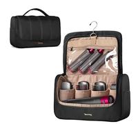 Teamoy Bolsa de Almacenamiento de Viaje Compatible con Dyson Styler Airwrap, Organizador Portátil para El Moldeador Multifunción Airwrap, Cilindro Largo, Negro