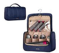 Teamoy Bolsa de Almacenamiento de Viaje Compatible con Dyson Styler Airwrap, Organizador Portátil para El Moldeador Multifunción Airwrap, Cilindro Largo, Azul Oscuro