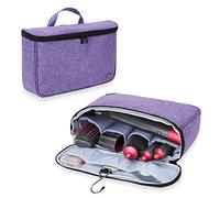 Teamoy Bolsa de Rizador de Pelo, Compatiple con Dyson Airwrap, Púrpura | Organizadora de Viaje para Accesorios Styler, Bolsa Cepillo Rizador de Pelo, Bolsa para Rizador Secador