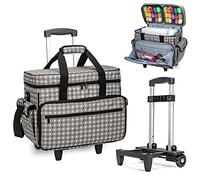 Teamoy Bolsa Máquina Coser con Ruedas, Maletas de Transporte para Máquina de Coser, Funda Máquina de Coser con Carro, Compatible con Singer Brother y la Mayoría Máquina de Coser, Puntos(Sola Bolsa).