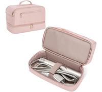 Teamoy Estuche de Almacenamiento de Viaje de Doble Capa, Rosa (Solo Bolsa) | Bolso Compatible con Dyson y Shark Flexstyle, Organizador Portátil para Airwrap Styler y Accesorios