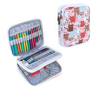 Teamoy - Estuche organizador para agujas de tejer circulares intercambiables, ganchillos y accesorios de tejer, fácil de transportar (no incluye accesorios)