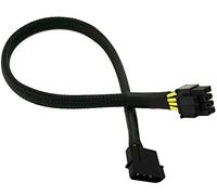 TeamProfitcom Molex LP4 - Cable adaptador adaptador ATX macho a CPU de 8 (4 + 4) pines EPS-12 V, con funda trenzada de 20 pulgadas (no cable adaptador PCIe)