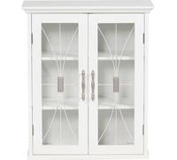 Teamson Armario de pared de 2 puertas en madera, blanca, 61x32x51 cm
