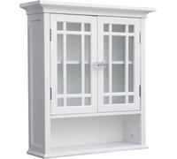 Teamson Armario de pared para baño de mdf blanco con estante