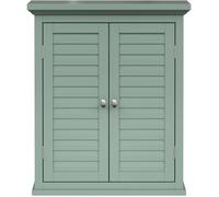 Teamson Home Armario de Pared Glancy 2 Puertas Verde Salvia con Persianas