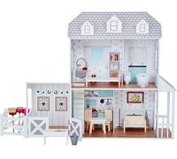 Teamson Casa de muñecas 89.5 cm, blanco/gris