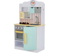 Teamson Cocina de madera para niños 90.2 cm, verde/amarillo