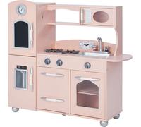 Teamson Cocina de madera para niños 93.3 cm, rosa