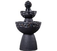 Teamson Fuente zen 3 niveles para terraza jardín, gris, 93cm