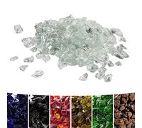Teamson Home 4 Kg Rocas de Lava para Braseros de Gas, Cristal de Fuego Templado, Seguro para Estufas de Gas de Jardín Exterior, Transparente