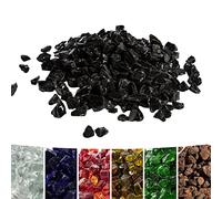 Teamson Home 4 Kg Rocas de Lava para Braseros de Gas, Cristal de Fuego Templado, Seguro para Estufas de Gas de Jardín Exterior, Negro