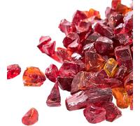Teamson Home 4 Kg Rocas de Lava para Braseros de Gas, Cristal de Fuego Templado, Seguro para Estufas de Gas de Jardín Exterior, Rojo