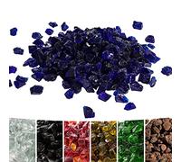 Teamson Home 4 Kg Rocas de Lava para Braseros de Gas, Cristal de Fuego Templado, Seguro para Estufas de Gas de Jardín Exterior, Azul