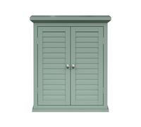 Teamson Home Armario de Pared Glancy 2 Puertas Verde Salvia con Persianas