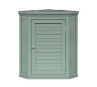 Teamson Home Armario Esquinero de Pared Glancy Verde Salvia Puerta Persiana