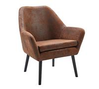 Teamson Home Butaca Decorativa,Tela Marrón Estilo Mediados De Siglo VNF-00033AF-EU