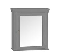 Teamson Home Mueble De Baño De Pared De Madera con Espejo Gris EHF-6544G