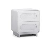 Teamson Home Tenley - Mesita de Noche de 20 Pulgadas de Ancho con 2 cajones, Moderna mesita de Noche con cajones a presión, Almacenamiento versátil para el Dormitorio para Libros y artículos